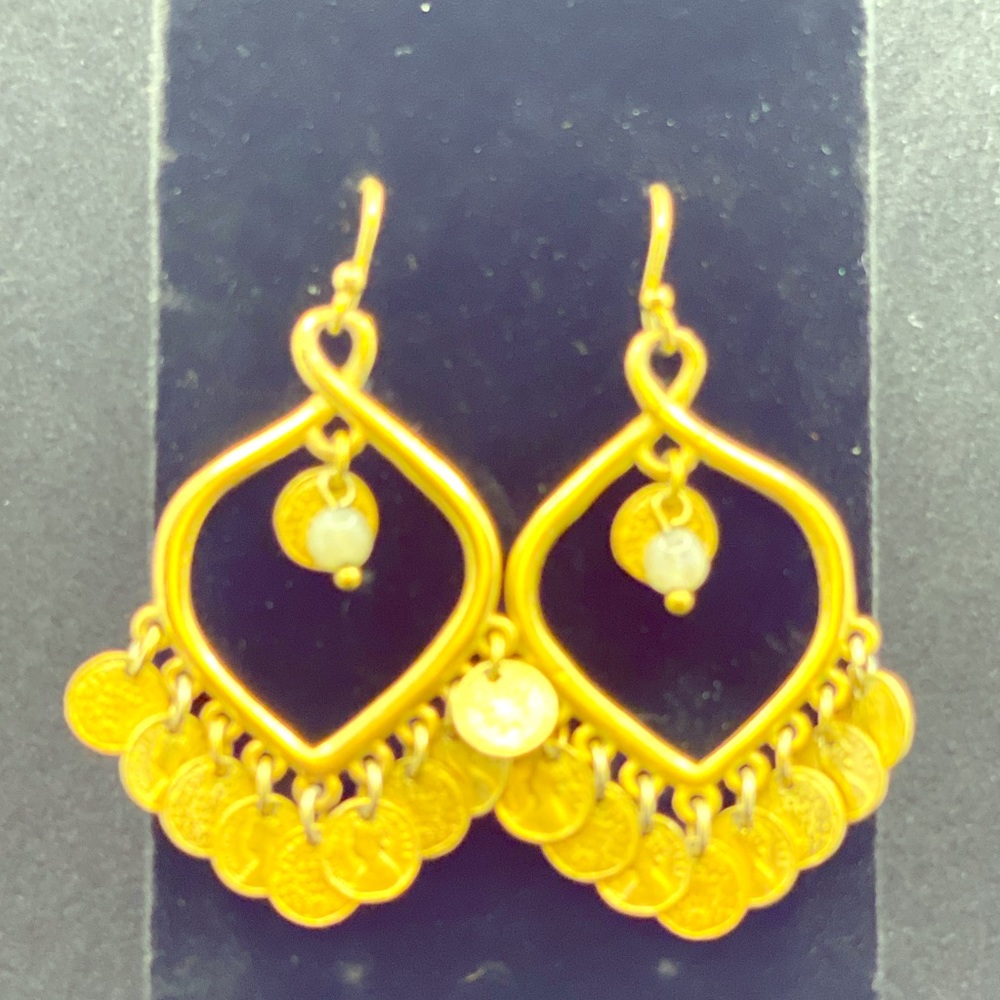 Beautiful Dangle coin earrings